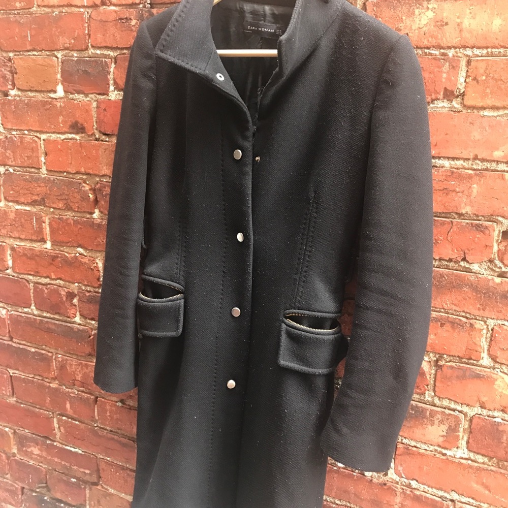 Black zara coat